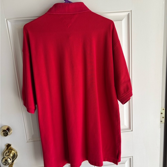 Tommy Hilfiger Red Polo Shirt Classic Design Soft Fabric - Picture 2 of 2